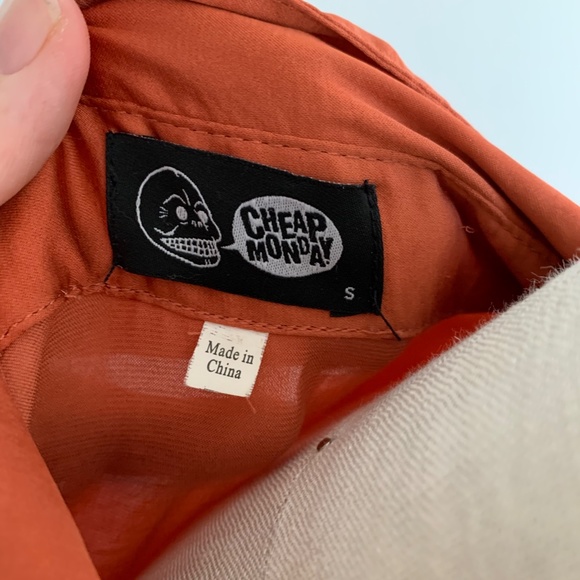 Cheap Monday Burnt Orange Shirt Dress SMALL - Picture 5 of 5